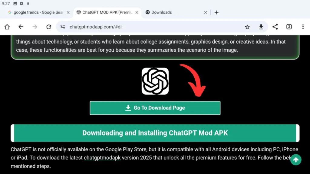 Download ChatGPT Mod APK File